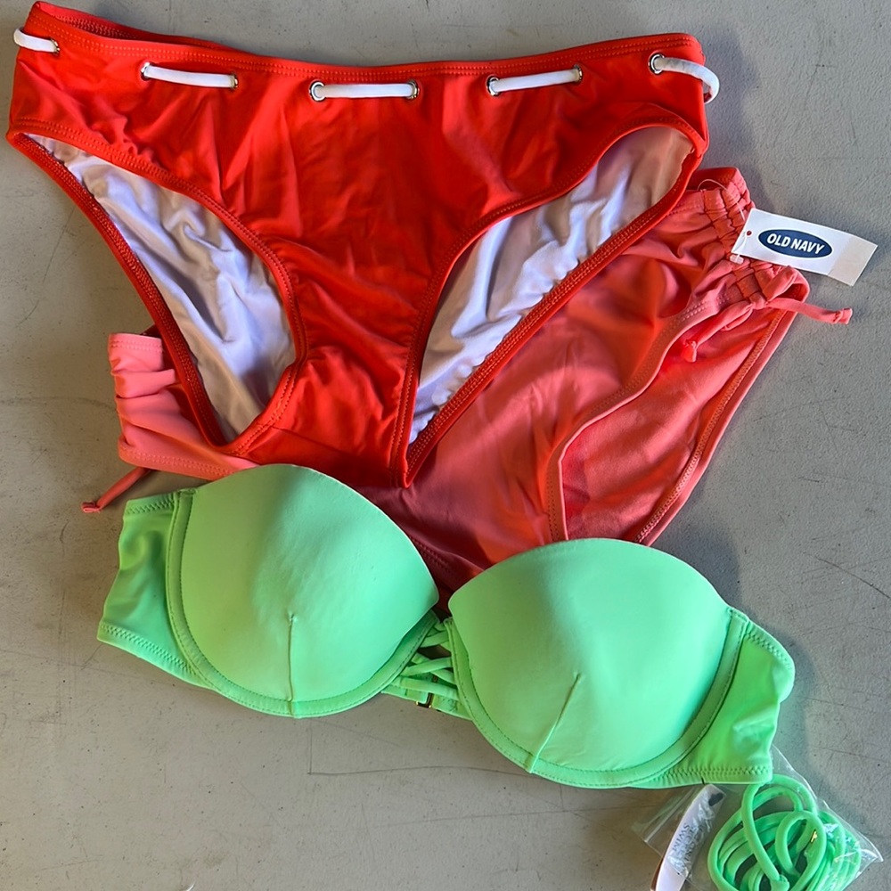 Victoria Secret bikini top and two bottoms